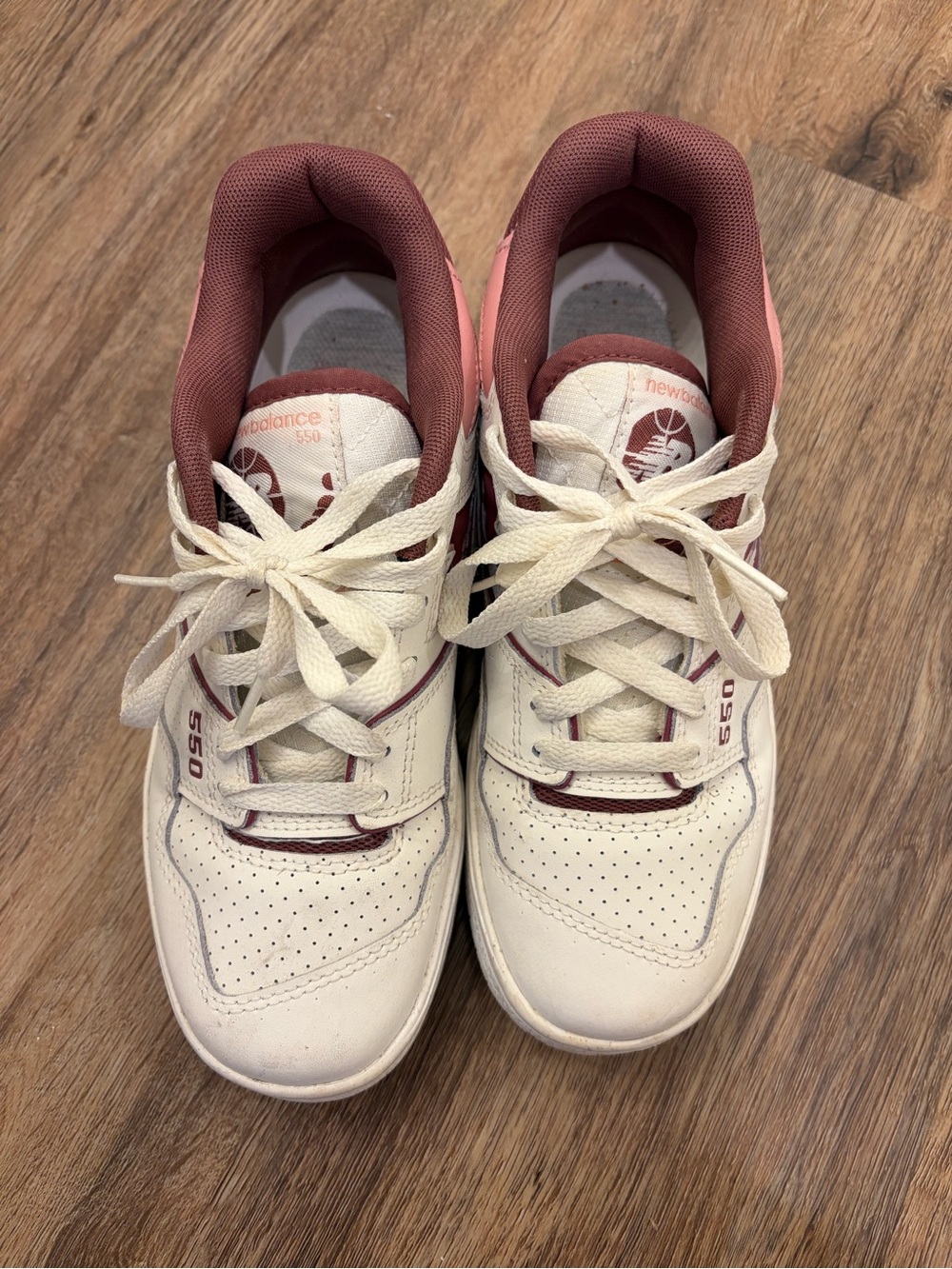 New Balance Women's White Sneakers with Pink & Mauve Accents - Picture 2 of 9